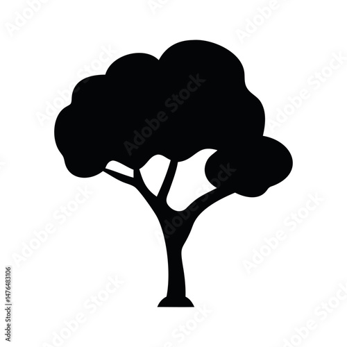 Tree silhouette Icon, Vector Set