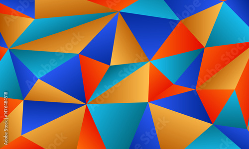 colorful geometric triangle polygon pattern abstract background
