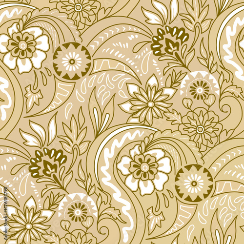 classic Indonesian batik motif with traditional design style