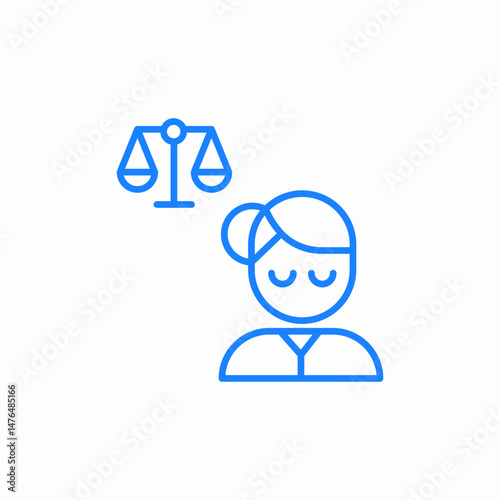 legal professional justice icon sign vector