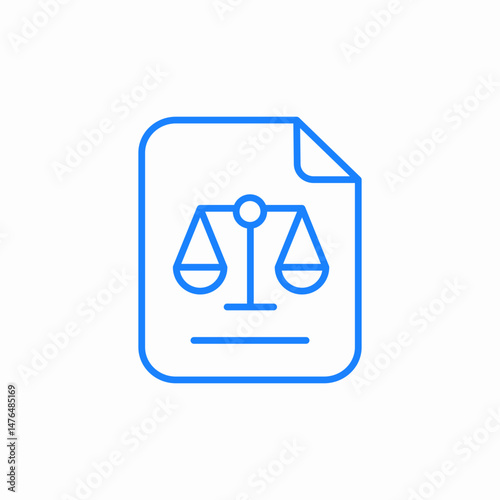 legal balance document icon sign vector