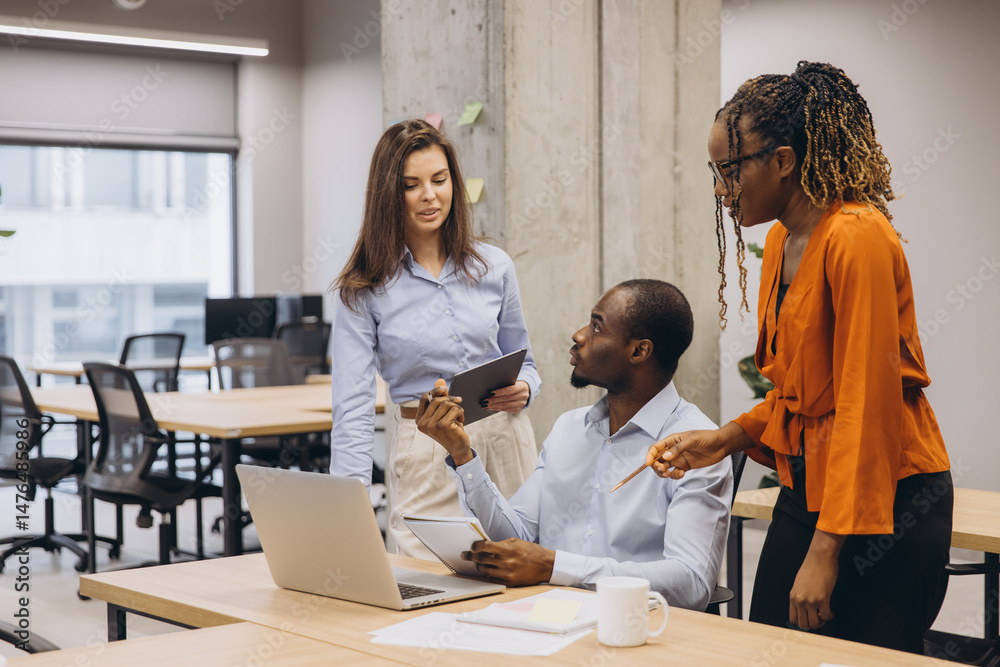 Fototapeta premium Businesspeople cooperating during a meeting at the office