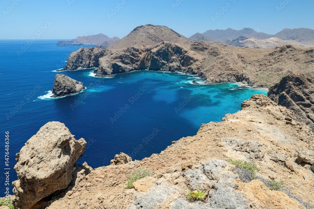 Coastal vista of a secluded bay (1) Coastal vista of a secluded bay (1)