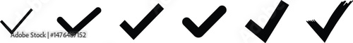 Check mark icons collection. Vector
