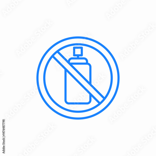 no aerosol allowed spray icon sign vector