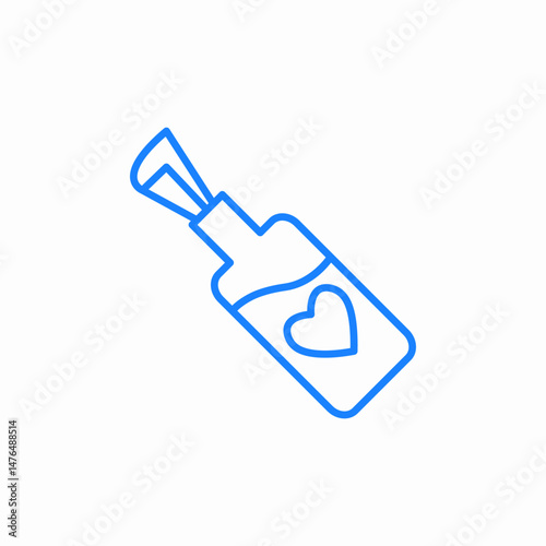 perfume love heart icon sign vector