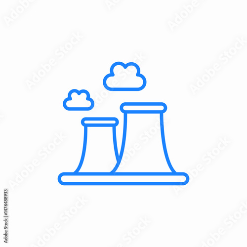 power plant emissions icon sign vector