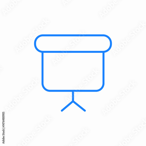 presentation display screen icon sign vector