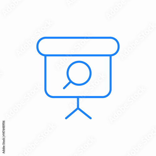 presentation search icon sign vector