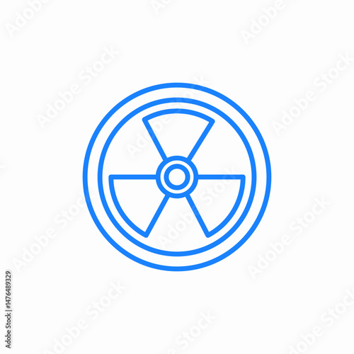 radiation warning sign icon sign vector