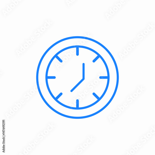 time clock watch icon sign vector