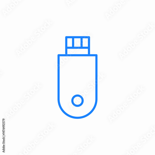 usb drive icon icon sign vector