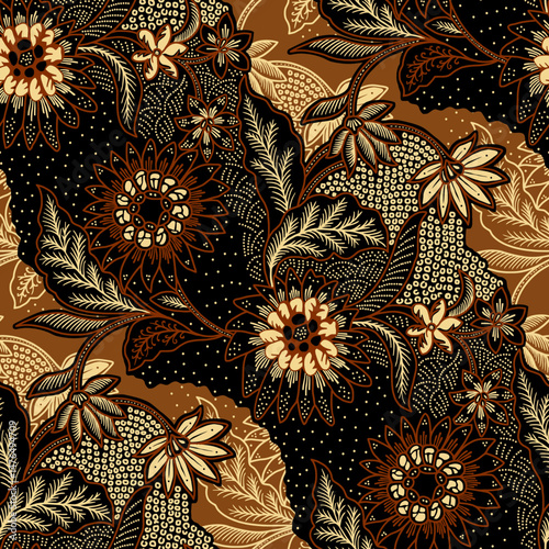 classic Indonesian batik motif with traditional design style