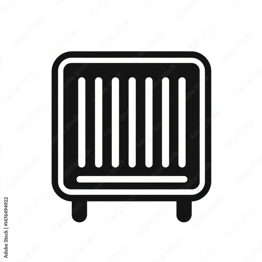 Simple, boxy heater graphic Simple, boxy heater graphic