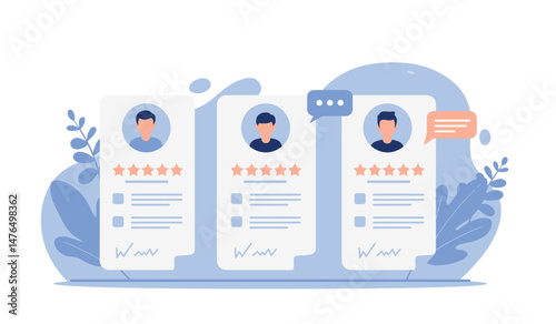 Professional evaluation and feedback concept with user profiles for online review system design