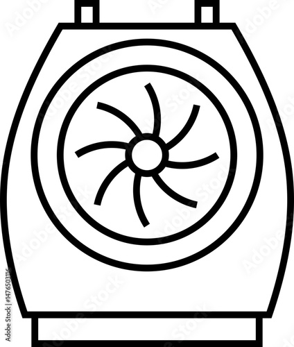 Industrial ventilation isolated icon