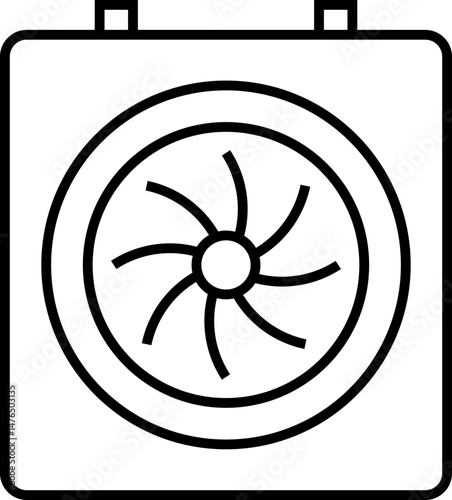 Industrial ventilation isolated icon