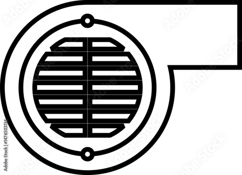 Industrial ventilation isolated icon
