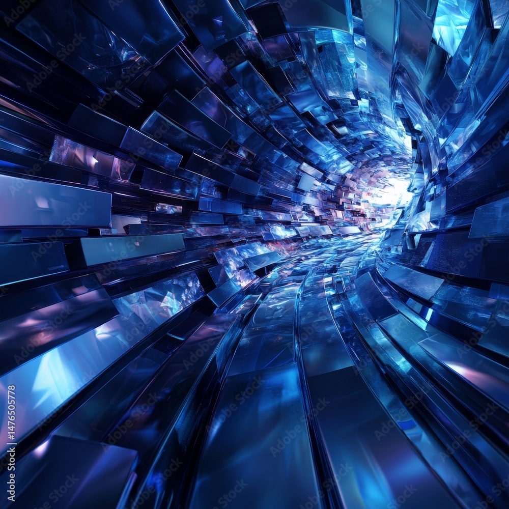 Fototapeta premium 3D Abstract Digital Background, Generative AI