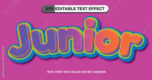 Junior Editable Vector Text Effect