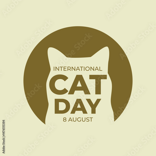 International holiday on August 8. Vector illustration.