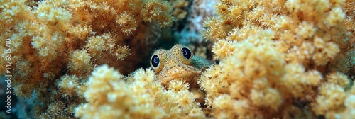 Camouflaged creature hidden amongst sea corals photo