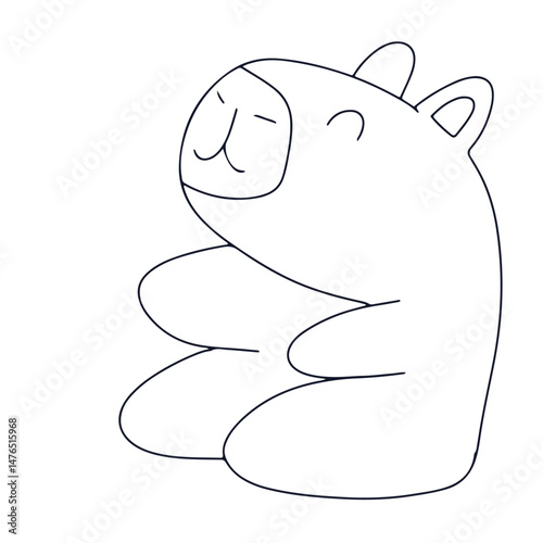 Kawaii capybaras cartoon collection. popular trend capybaras sticker. cute capybaras. Characters in cartoon flat style. Trendy vector illustration.