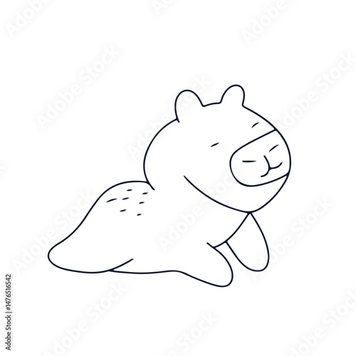 Kawaii capybaras cartoon collection. popular trend capybaras sticker. cute capybaras. Characters in cartoon flat style. Trendy vector illustration.