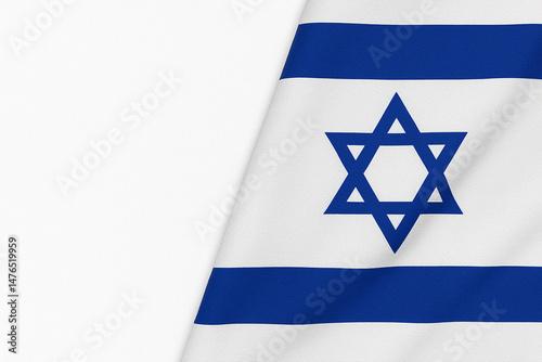 Israeli Flag with white background