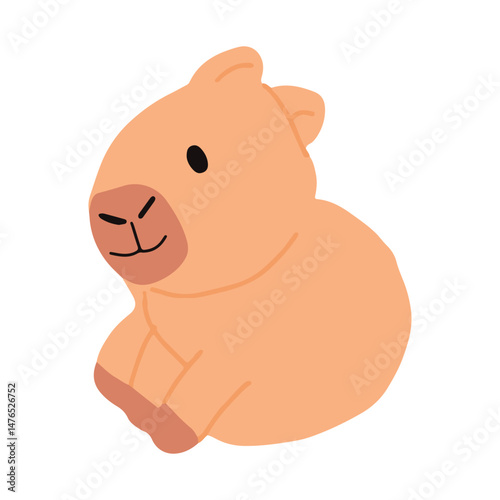 Kawaii capybaras cartoon collection. popular trend capybaras sticker. cute capybaras. Characters in cartoon flat style. Trendy vector illustration.