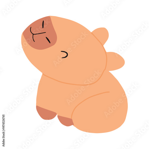 Kawaii capybaras cartoon collection. popular trend capybaras sticker. cute capybaras. Characters in cartoon flat style. Trendy vector illustration.