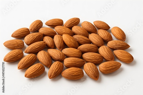 almonds on a white background