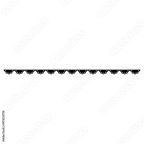 Cuff vector icon. simple lace border line illustration sign. Seamless lace trim symbol or logo.