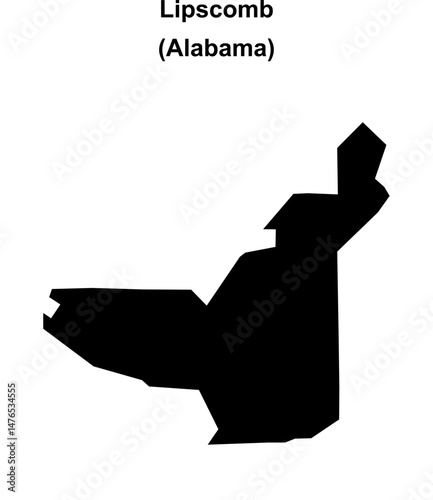 Lipscomb (Alabama) blank outline map