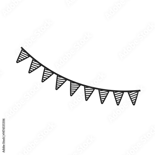 Birthday Doodle Line Element Design