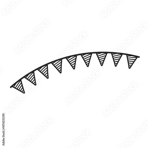 Birthday Doodle Line Element Design