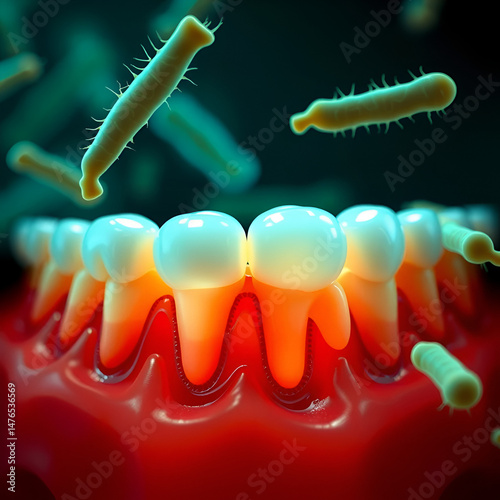 bacteria cause painful gum infections lead tooth loss left untreated prolonged period time usually