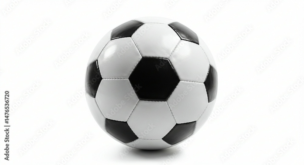 Fototapeta premium A soccer, football ball on an isolated white background