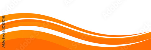 Vector orange line background curve element with white space for text and message design, overlapping layers, vector