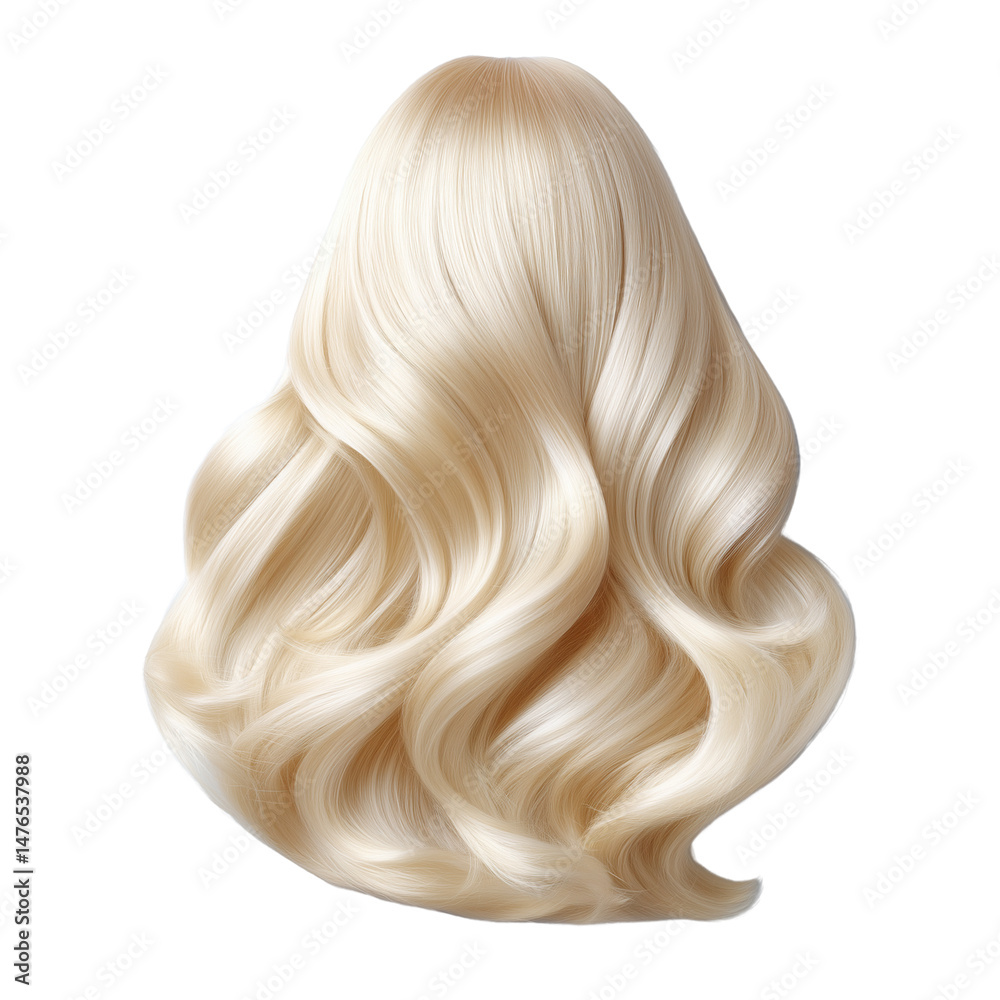 Blonde curly wig with soft waves