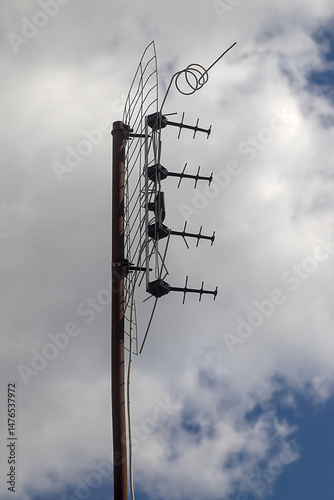 TV antenna on a high mast