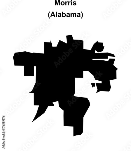 Morris (Alabama) blank outline map