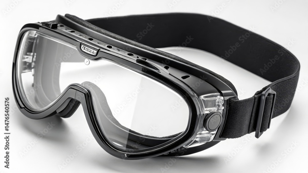 Obraz premium Black Safety Goggles Protective Eyewear Product Shot, Safety Glasses, Eye Protection