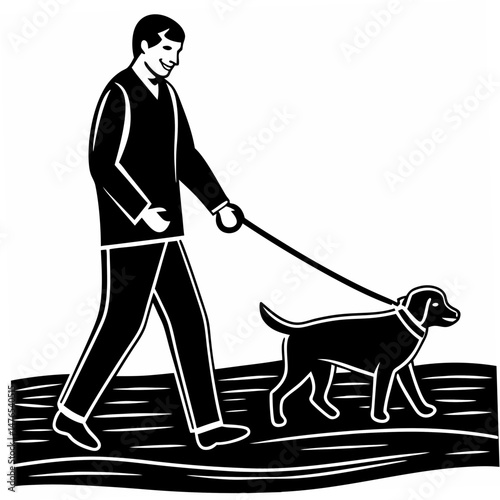 man and dog