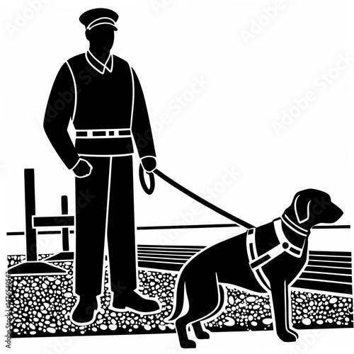 man and dog