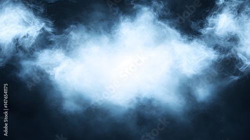 Abstract Cloud of Smoke or Vapor on Dark Background Design