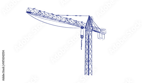 Building crane sketch