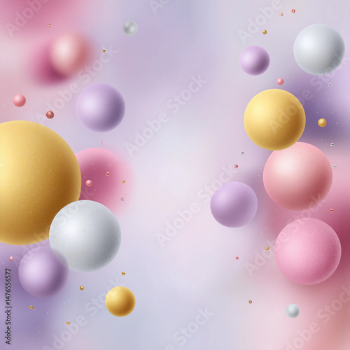 A colorful background with many different colored balls scattered throughout