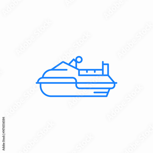 personal watercraft jet icon sign vector
