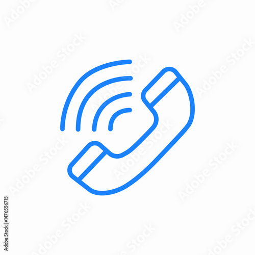 phone call notification icon sign vector